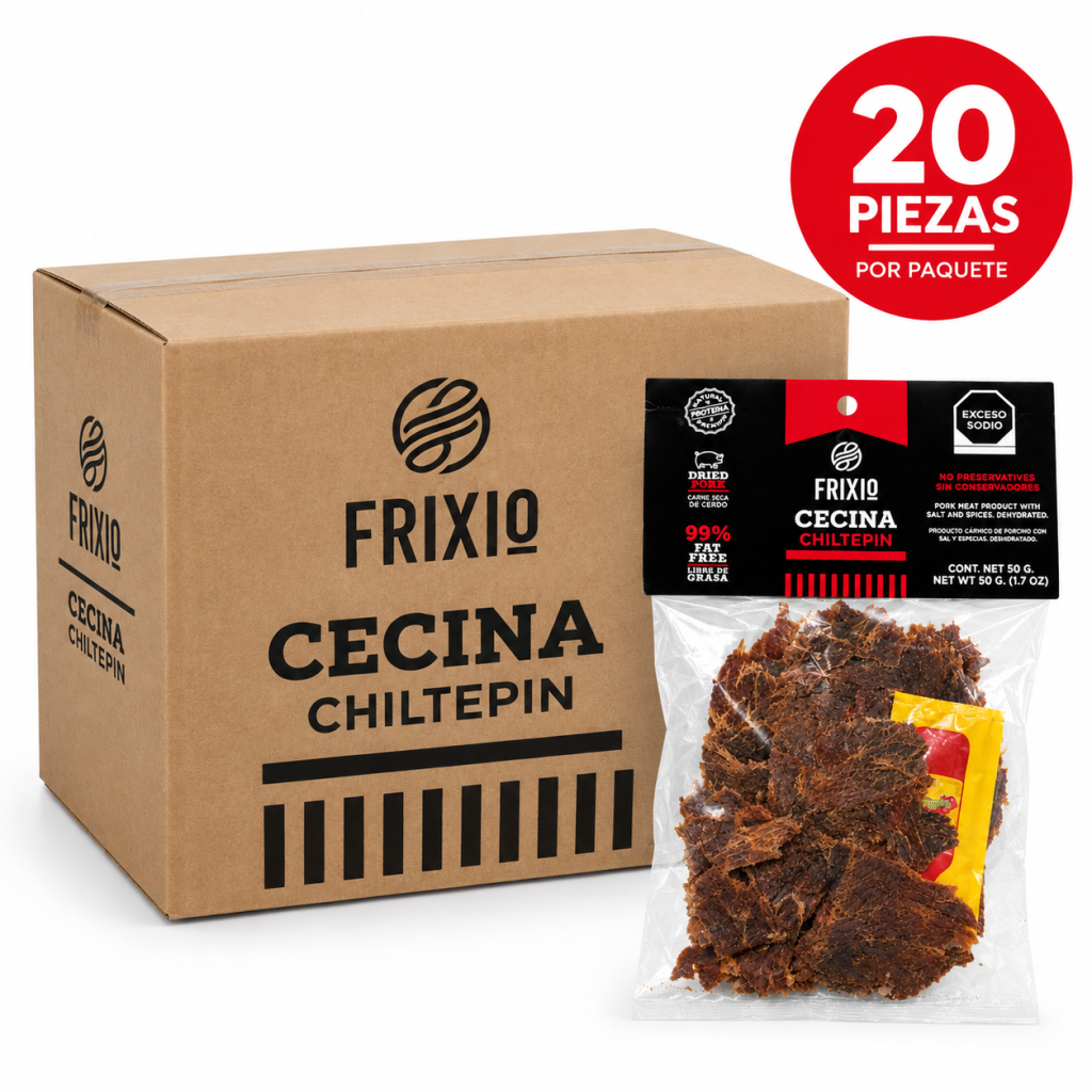Carne Seca Chiltepín Pack 20 Pzs
